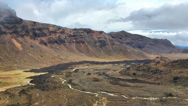 Le Tongariro sous la pluie